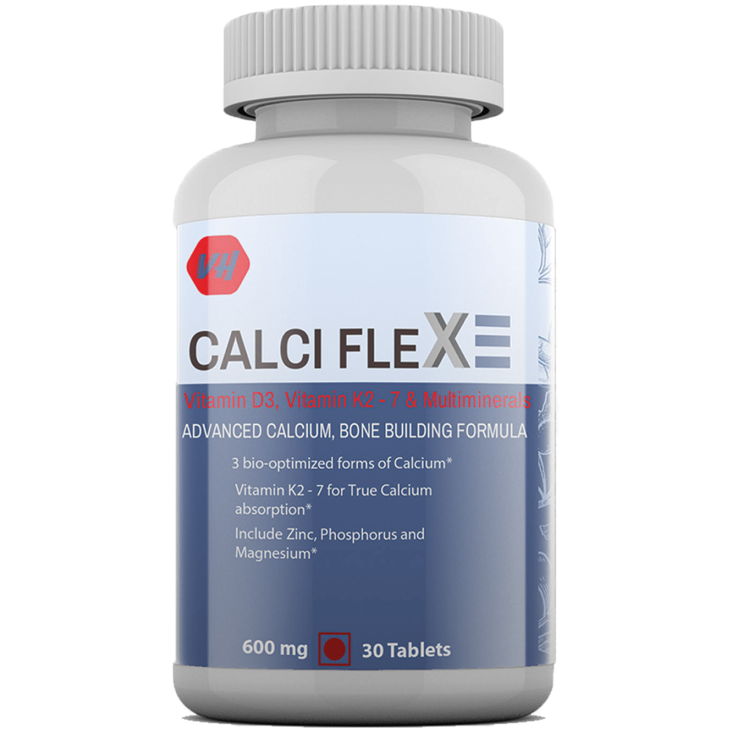 Calciflex Calcium Magnesium & Zinc with Vitamin D3, Supplement for